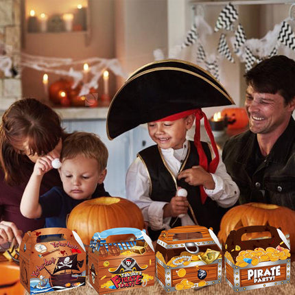 12PCS Pirate Theme Candy Gift Box Party Favour Supplies Decorative Return Gifts