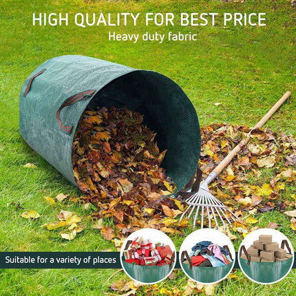 Garden Waste Bags 8 Pack 272L Reusable Heavy Duty Leaf Lawn Collection Sacks