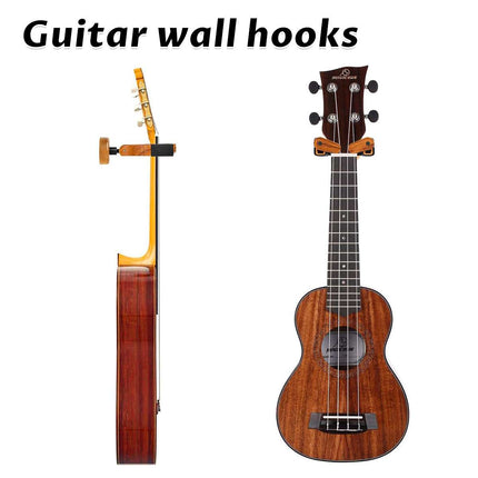Solid Wood Guitar Wall Hook Hanger Silicone Neck Cradle Acoustic Electric Bass