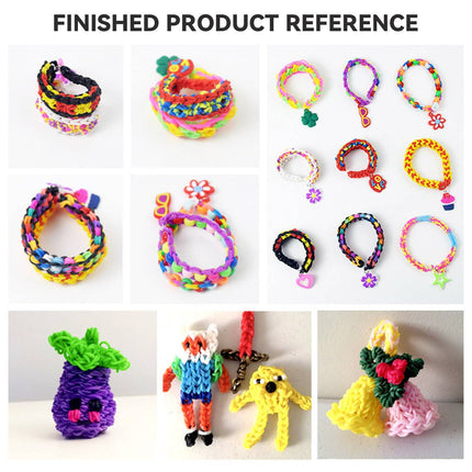15000Pcs Rainbow Rubber Bands with 3 Layer Storage Case Weaving DIY Craft Set