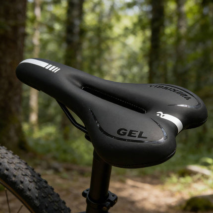 Gel Hollow Bike Saddle 28 x 14.5cm Black Comfort Seat