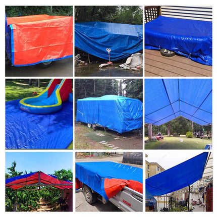 Blue Orange Waterproof Poly Tarp Cover 5x5m