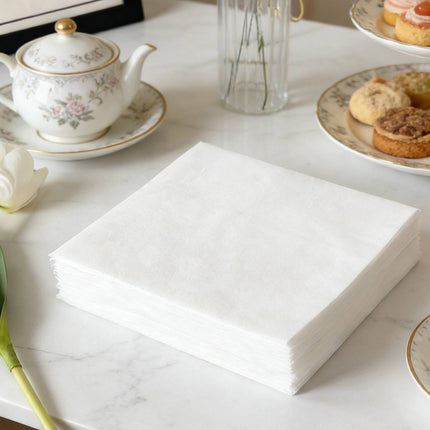 Lint Free Cleaning Napkins 100 Pack White Soft Wipes