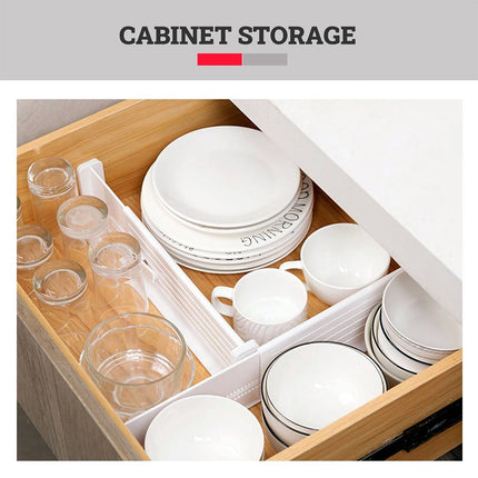 Adjustable Drawer Dividers 6 Pack White 27 to 47cm