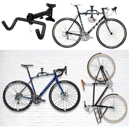 Telescopic Bike Wall Mount Double Hook Padded Frame Hanger