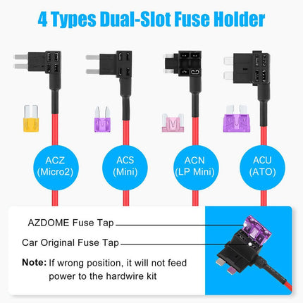 Retractable Dashcam Power Cord Video Streaming Media 24-Hour Car Parking Monitor