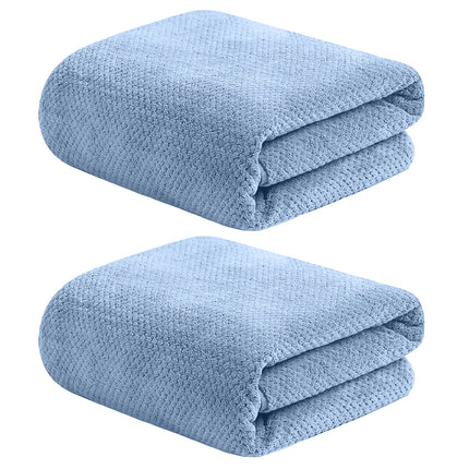 Bath Towel Set 2PCS Coral Fleece Soft Absorbent Large Size Home Bathroom Towels