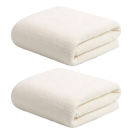 Bath Towel Set 2PCS Coral Fleece Soft Absorbent Large Size Home Bathroom Towels