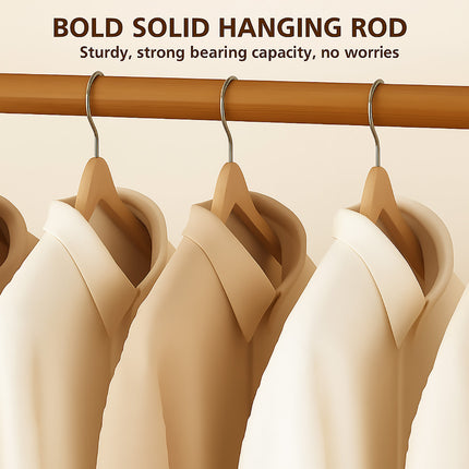 Bamboo Clothes Rack Foldable Durable Space Saving for Clothes Hats Coats Use