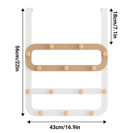 Over The Door Large Capacity Multi Row Hooks No Drilling Installation Heavy Duty