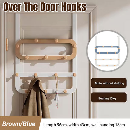 Over The Door Large Capacity Multi Row Hooks No Drilling Installation Heavy Duty