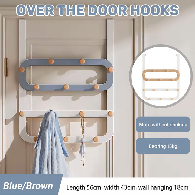 Over The Door Large Capacity Multi Row Hooks No Drilling Installation Heavy Duty