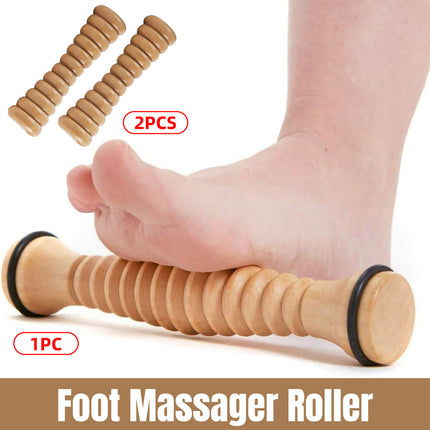 Wooden Foot Massage Roller Stick Manual Massager Tool for Feet Legs Arms