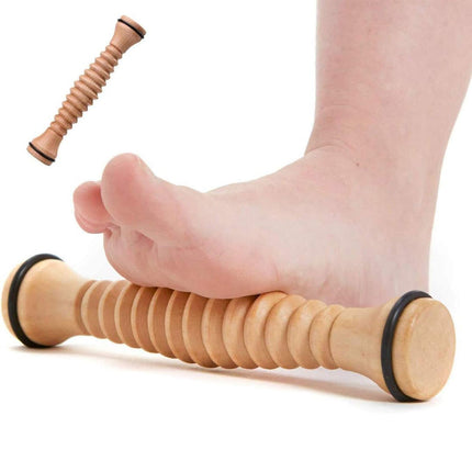 Wooden Foot Massage Roller Stick Manual Massager Tool for Feet Legs Arms
