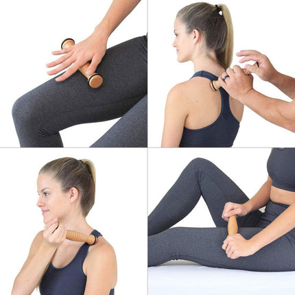 Wooden Foot Massage Roller Stick Manual Massager Tool for Feet Legs Arms