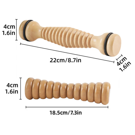 Wooden Foot Massage Roller Stick Manual Massager Tool for Feet Legs Arms