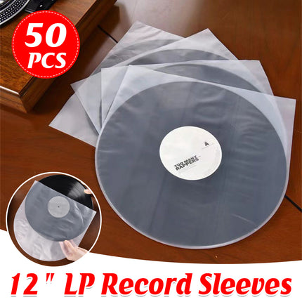 50PCS Anti Static Dust Proof Bags for LP Vinyl Records Protective Sleeves