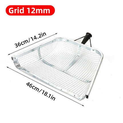 Stainless Steel Soil Sifter Drain Shovel Gardening Mesh Screen Filter Durable