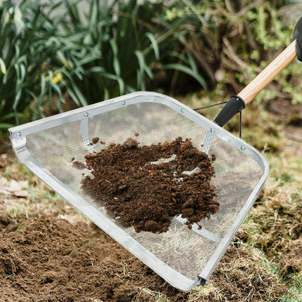 Stainless Steel Soil Sifter Drain Shovel Gardening Mesh Screen Filter Durable