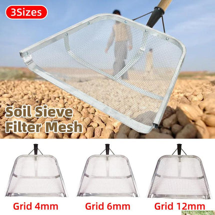 Stainless Steel Soil Sifter Drain Shovel Gardening Mesh Screen Filter Durable