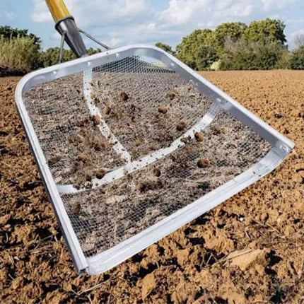 Stainless Steel Soil Sifter Drain Shovel Gardening Mesh Screen Filter Durable
