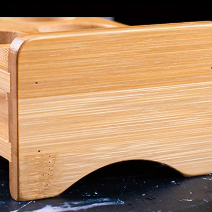 Bamboo Wine Glass Holder Splitter Cup Holder Organiser for Kitchen Bar Storage