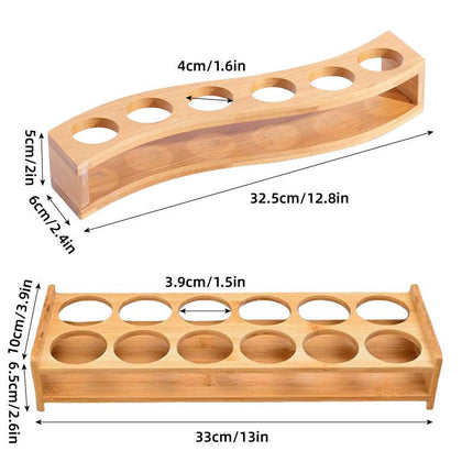 Bamboo Wine Glass Holder Splitter Cup Holder Organiser for Kitchen Bar Storage