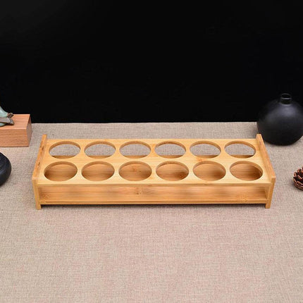 Bamboo Wine Glass Holder Splitter Cup Holder Organiser for Kitchen Bar Storage