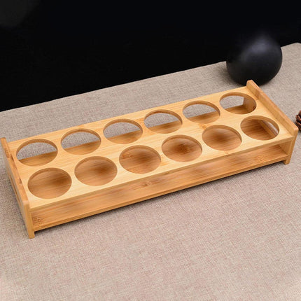 Bamboo Wine Glass Holder Splitter Cup Holder Organiser for Kitchen Bar Storage