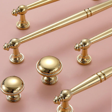 6 Sizes Pure Copper Wardrobe Handles Modern Drawer Cabinet Pulls Light Luxury