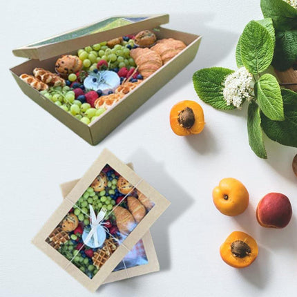 50pcs Bakery Cake Packaging Boxes with Visible Open Window Lunch Boxes