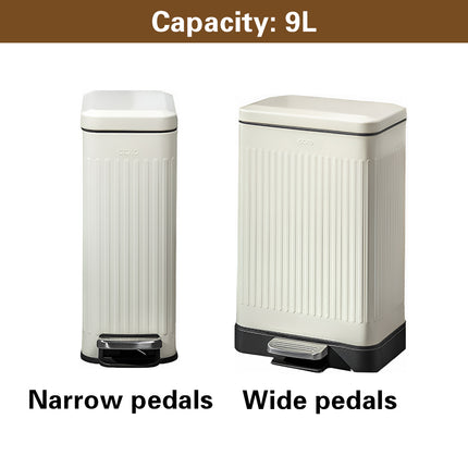 9L Large Capacity Kitchen Stainless Steel Trash Can Waste Disposal Odor Proof