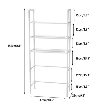 Kitchen Bathroom Floor Standing Storage Rack Multi Layer Sturdy Waterproof