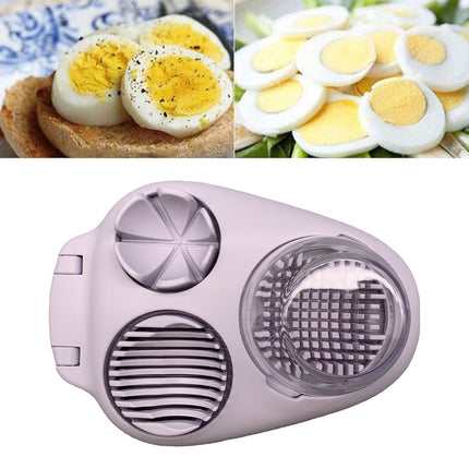 Egg Slicer Kitchen Egg Cutter Stainless Steel Boiled Egg Cutting Tool for Salad