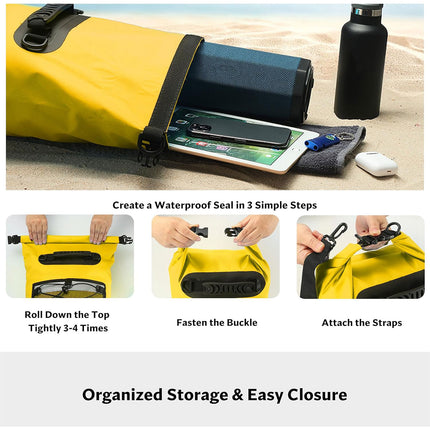 Outdoor Waterproof Dry Bag Roll Top Sack Rafting Swimming Hiking Travel Gear