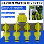 Garden Hose Splitter 4 Way Tap Connector With Valve for Lawn Irrigation System