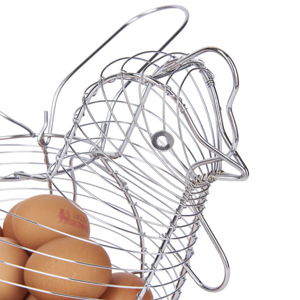 Egg Storage Basket Hollow Iron Wire Container Kitchen Holder Rack for Display