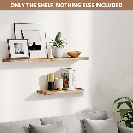 3 PCS Wooden Wall Shelf Single Board Wall Mounted Home Decor Living Room Bedroom