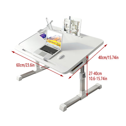 Adjustable Laptop Bed Table Space Saving Sturdy Durable for Work and Study