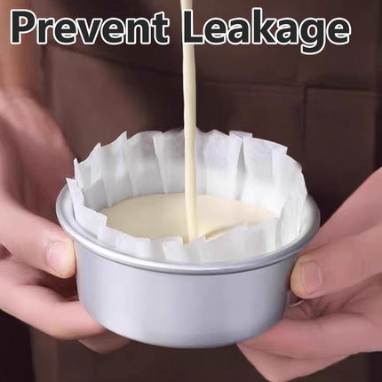 100PCS Non Folding Non Stick Oil Proof Cake Paper Tray Baking Food Serving Plate