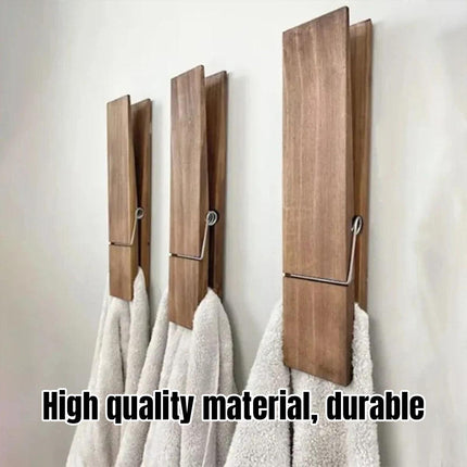 Wooden Towel Clip Underwear Clip Bathroom Wooden Clips for Towel and Laundry Use