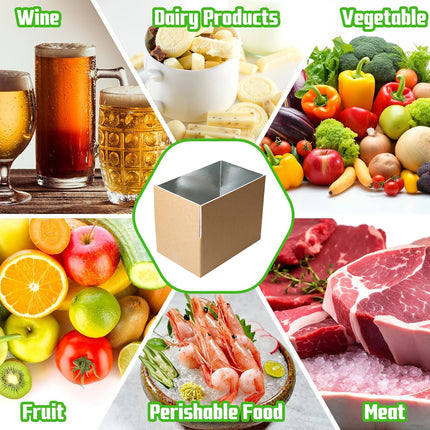 10pcs Insulated Carton Cold Chain Packaging Box Seafood Fresh Fruits Storage