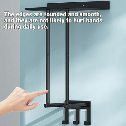 Bathroom Towel Rack Wall Mounted Storage Shelf Multifunction Holder for Toilet