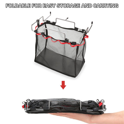 Portable Foldable Stainless Steel Trash Rack for Outdoor Camping Picnic Use