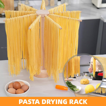 Wooden Noodle Drying Rack Kitchen Pasta Hanger Natural Wood Colour Stable