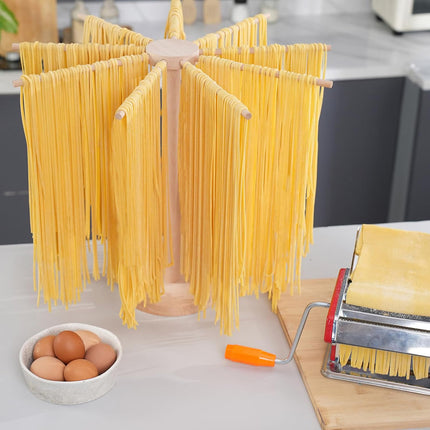 Wooden Noodle Drying Rack Kitchen Pasta Hanger Natural Wood Colour Stable