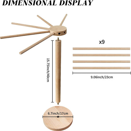 Wooden Noodle Drying Rack Kitchen Pasta Hanger Natural Wood Colour Stable