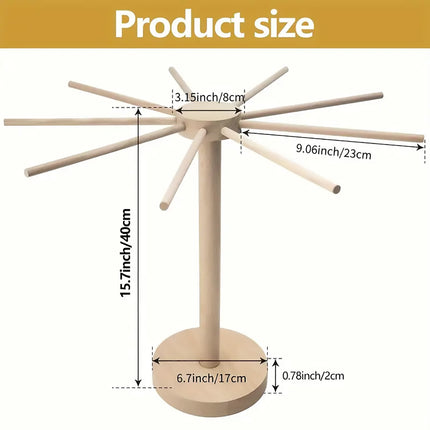 Wooden Noodle Drying Rack Kitchen Pasta Hanger Natural Wood Colour Stable