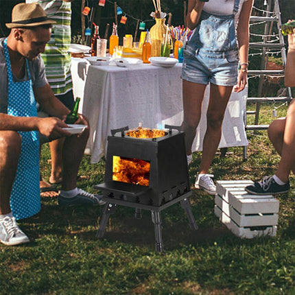 Camping Cassette Stove Portable Windproof Folding Gas Burner For Outdoor BBQ