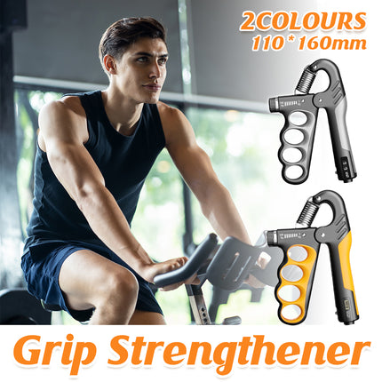 Adjustable Hand Grip Strengthener with Counter Forearm Finger Exerciser Trainer